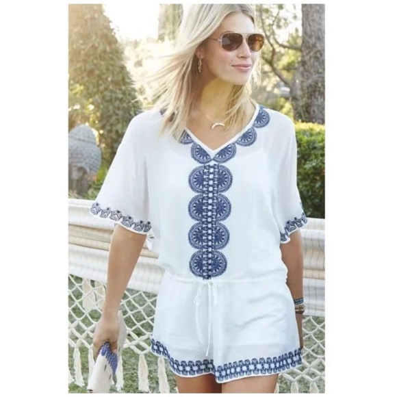 Stella & Dot Other - Stella & Dot Embroidered Swim Coverup